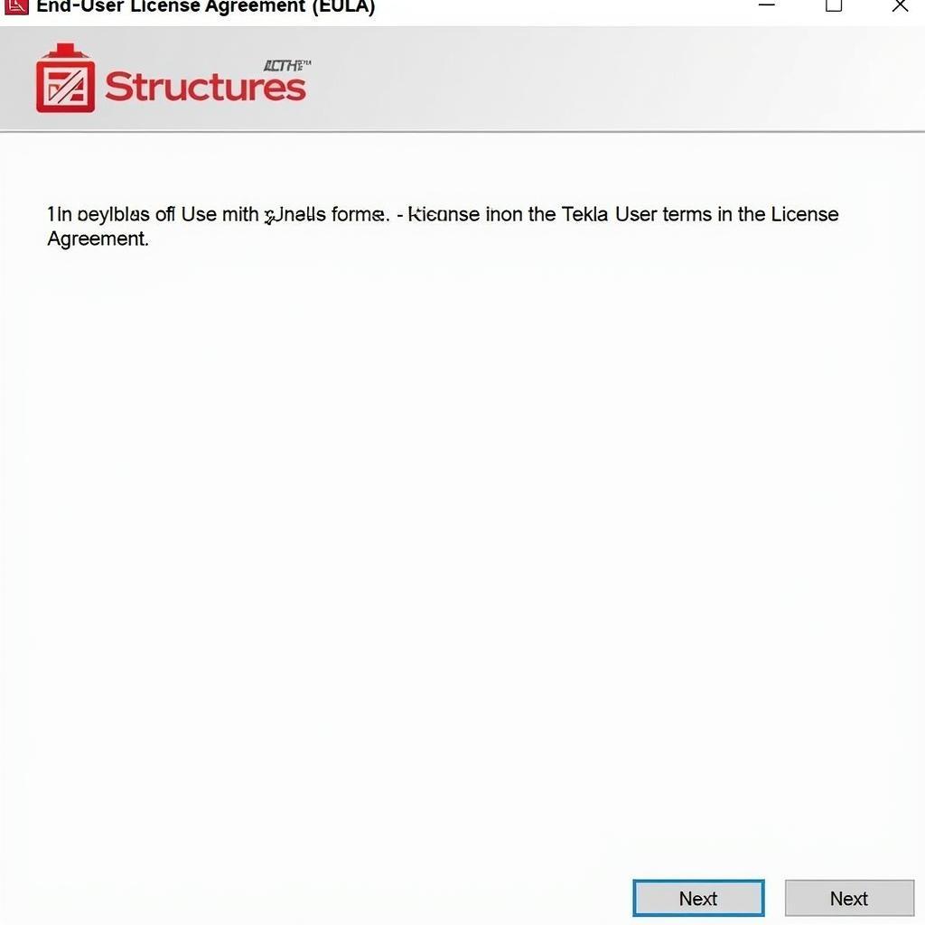 Dong y cac dieu khoan cap phep khi cai dat tekla structures 2017