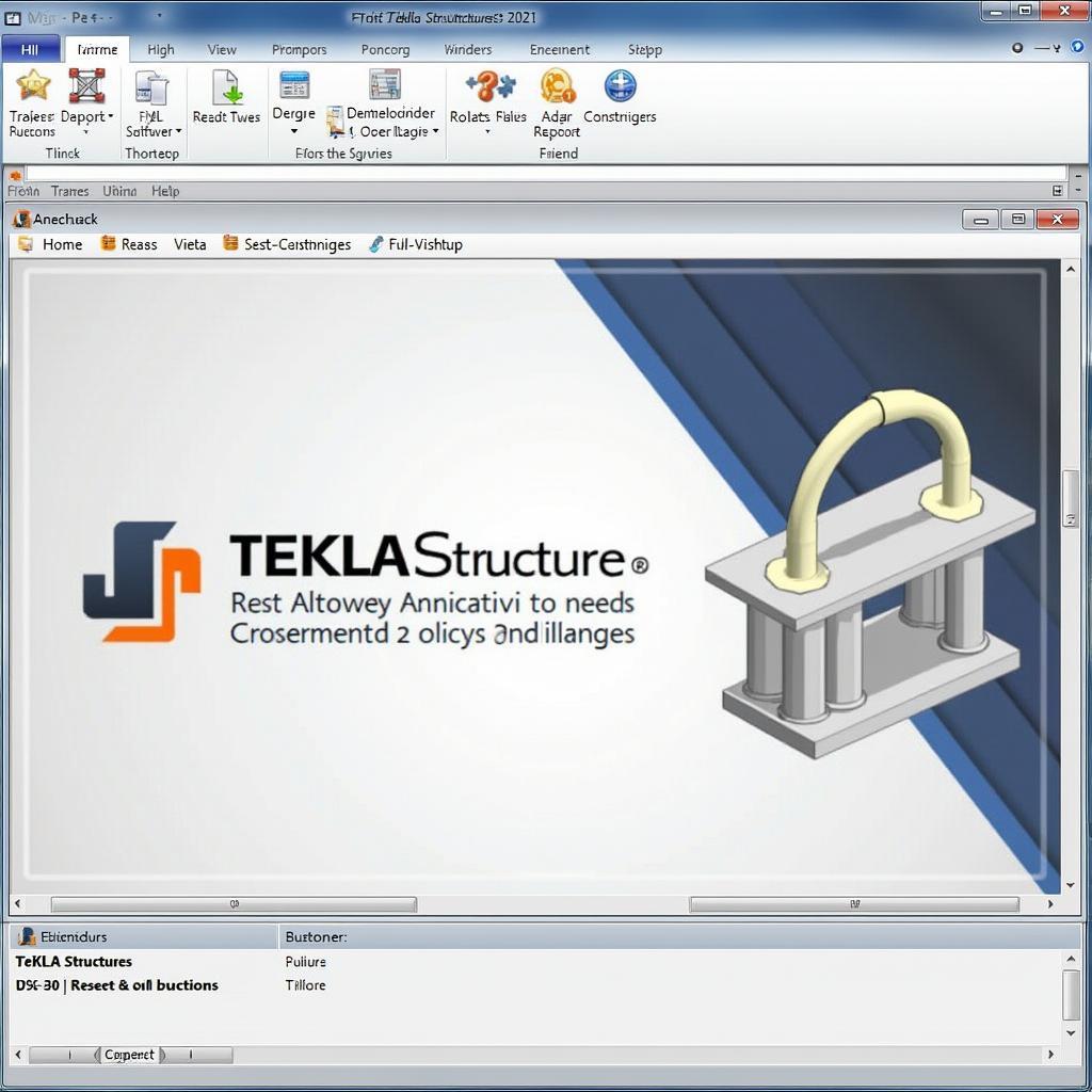 Mở Tekla Structures 2021 lần đầu sau khi cài đặt và crack